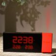 RED CLOCK WITH PROJECTION