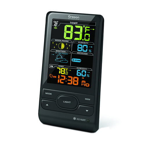 WIRELESS WEATHER STATION WITH HUMIDITY AND WEATHER ALERT - COLOUR SCREEN